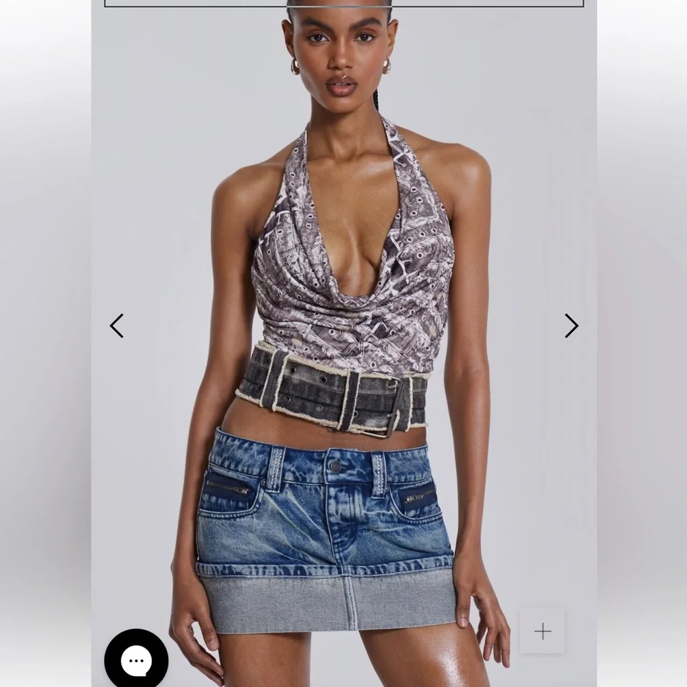 Jaded London Belted in Plunge Top grunge halter NEW - Picture 5 of 11